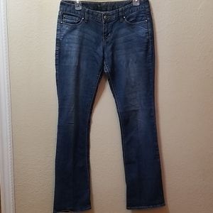 Express straight leg dark wash jeans